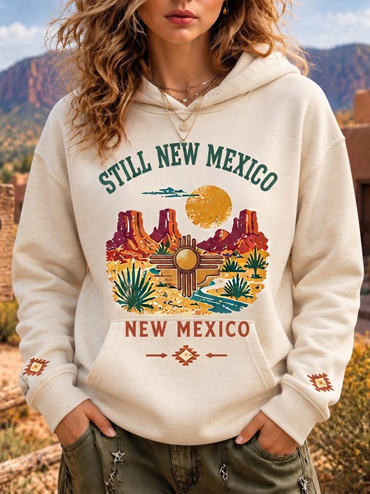 Comstylish Women's New Mexico Desert Canyon Landscape Hoodie