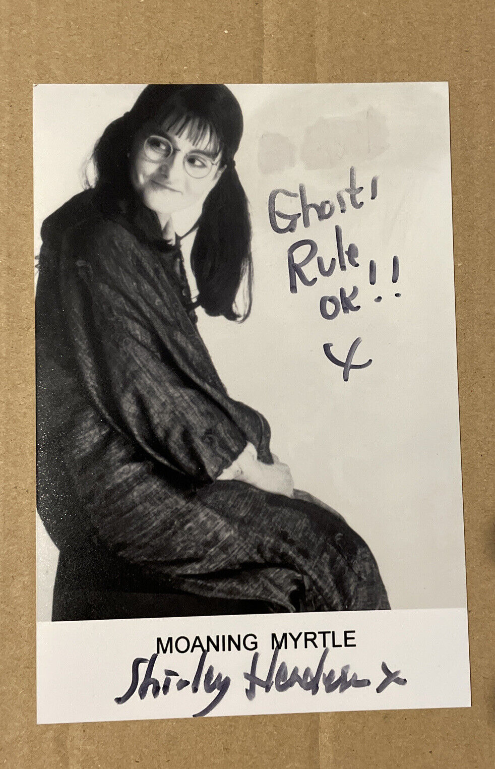 Shirley Henderson Signed 6x4 Photo Poster painting Harry Potter Autograph Moaning Myrtle Damaged