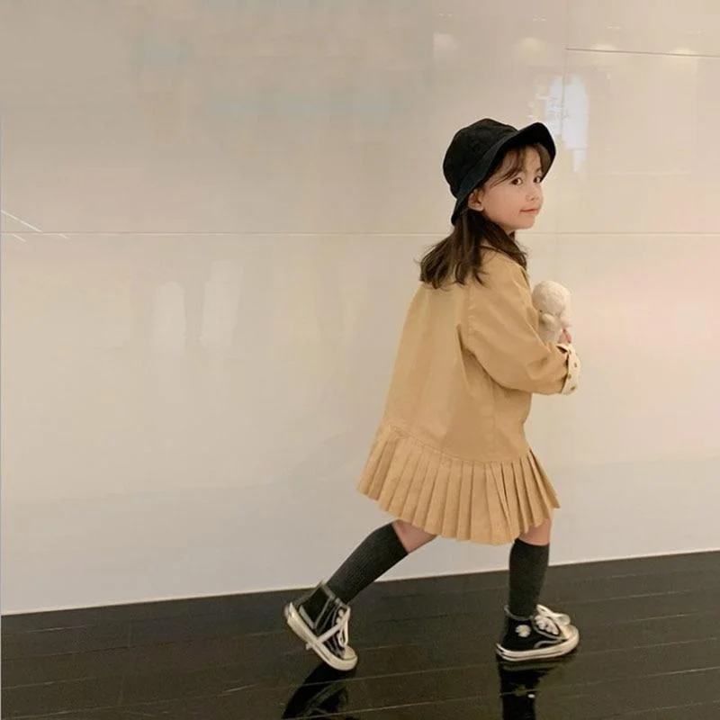 2-8T Toddler Kid Baby Girl Clothes Spring Long Sleeve Top Fashion Jacket Streetwear Party Club Coat Dress Elegant Sweet Outfit