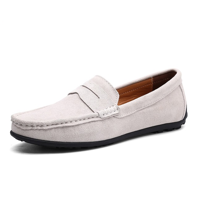 Men Casual Shoes Boat Shoes Slip On Leather Loafers Summer Men Flat Shoes