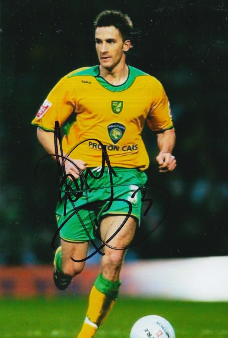 NORWICH CITY HAND SIGNED ADAM DRURY 6X4 Photo Poster painting 3.