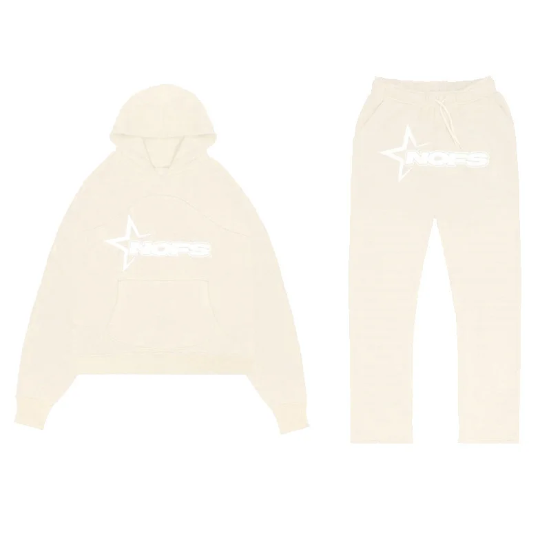 Uveng Uveng Vintage Popular Logo Letter Print Loose Hoodie Y2K Hip Hop Street Dress Men And Women's Jumper Casual Top