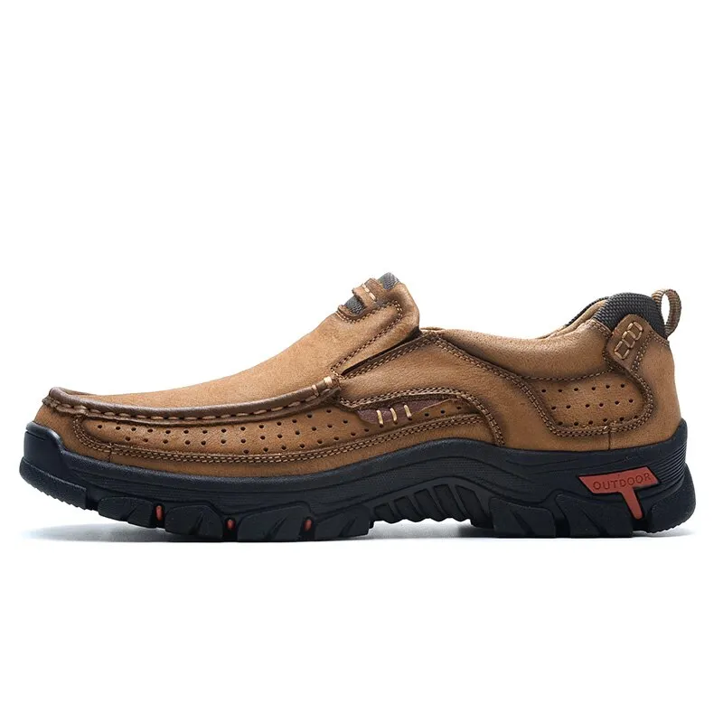 Genuine Leather Men Flats Loafers Size 38-48 Cow Leather Business Men Shoes High Quality Outdoor Men Sneakers Male Casual Shoes