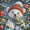 Diamond Painting -DIY Round Drill Christmas Polar Bear(40x40cm)