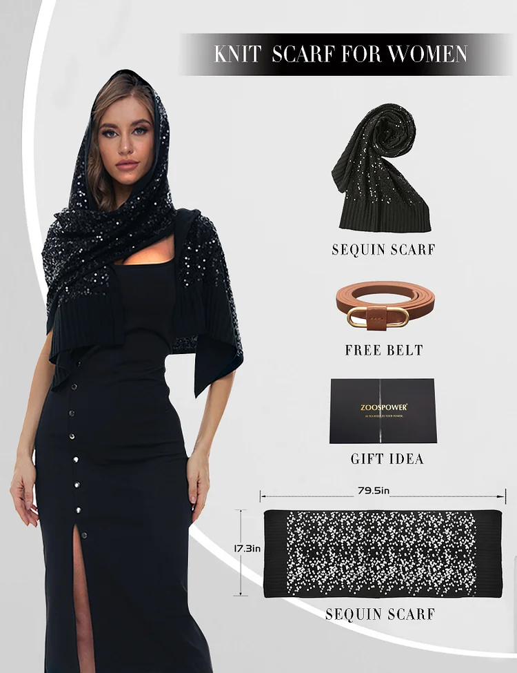 小物 th products \"KNIT SCARF\" BLACK Black Scarf Scoop Knit Tank (AMPF2588-MIDNIGHT)