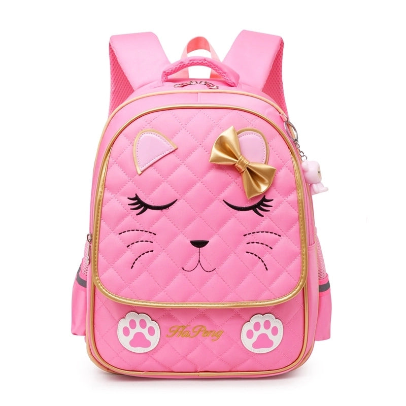 Waterproof Cartoon Solid Color School Daily Kids Backpack