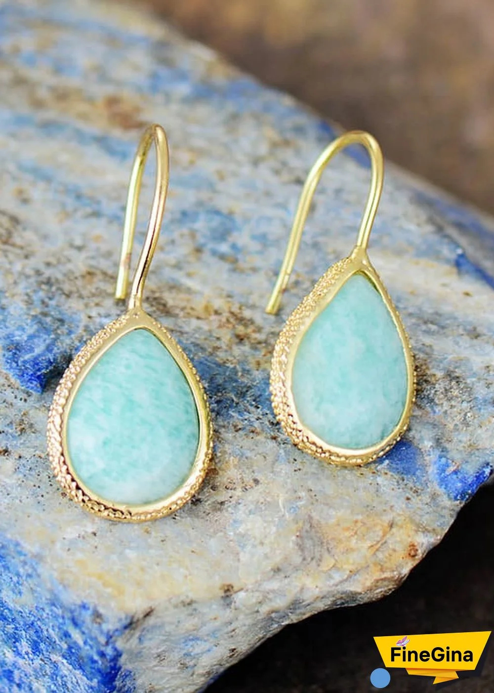 Boho Earrings, Dangle Earrings, Cute Elegant Blue Amazonite