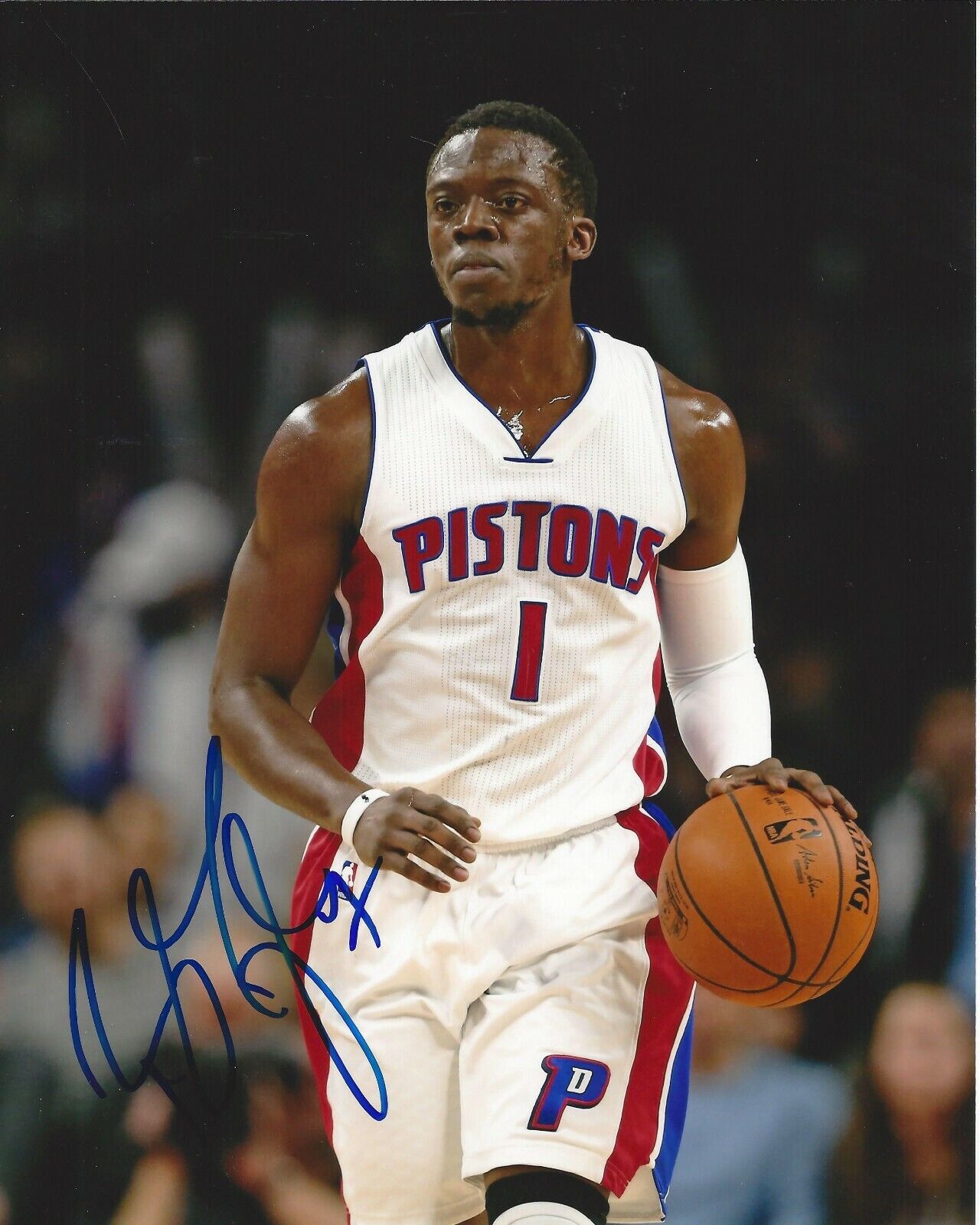 Reggie Jackson Autographed 8x10 Detroit PistonsB235