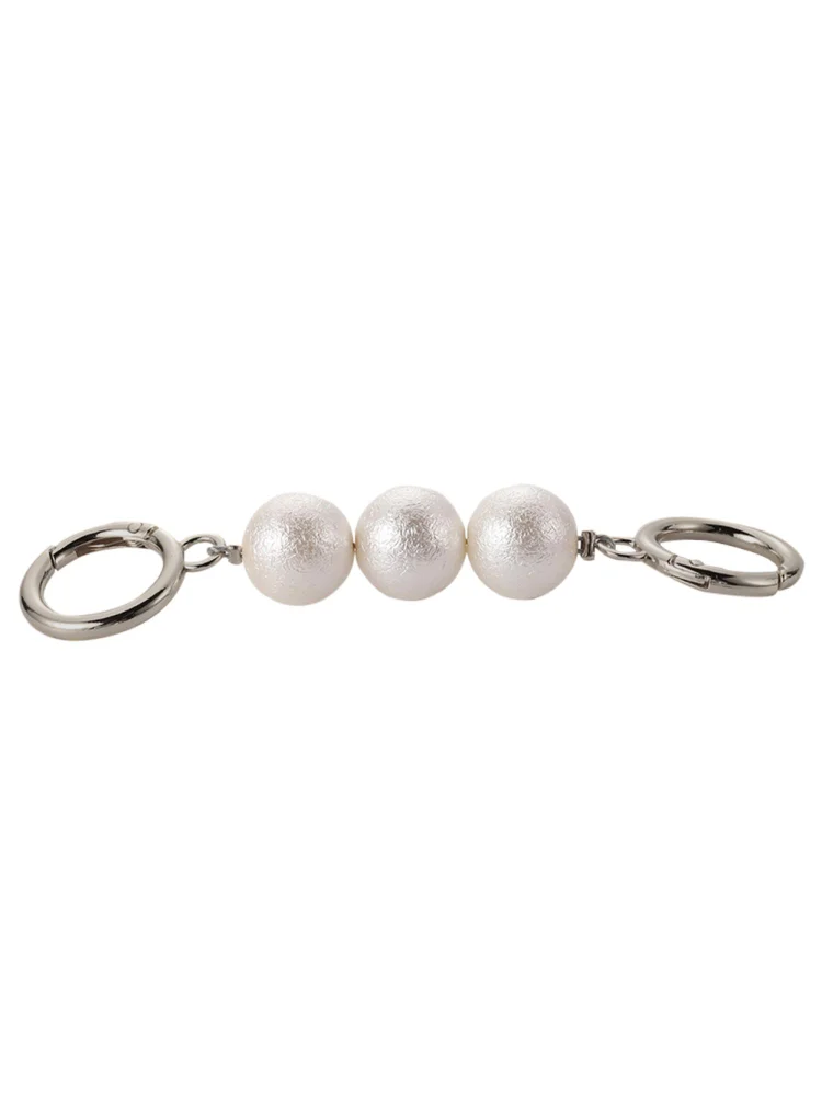 Women Bag Replacement Chain Strap Extender Imitation Pearl Bead Decor (B)
