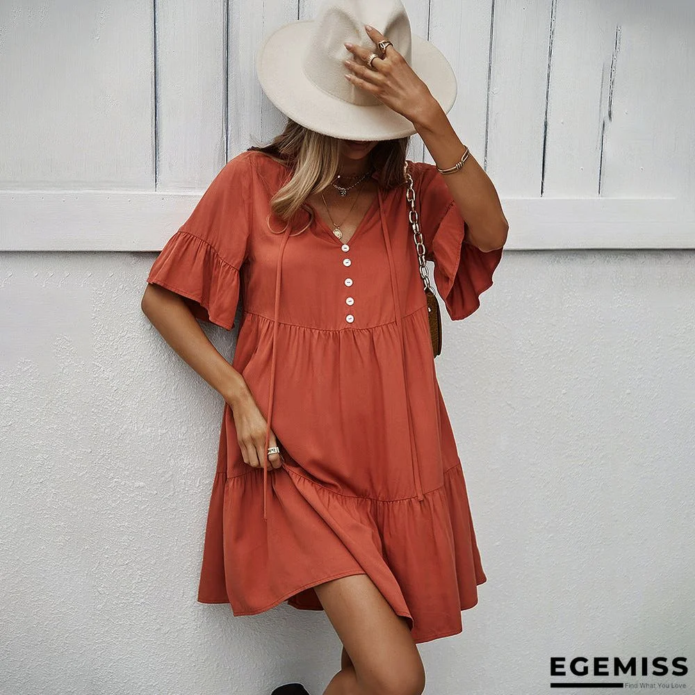 Casual Solid Color A-line Skirt | EGEMISS