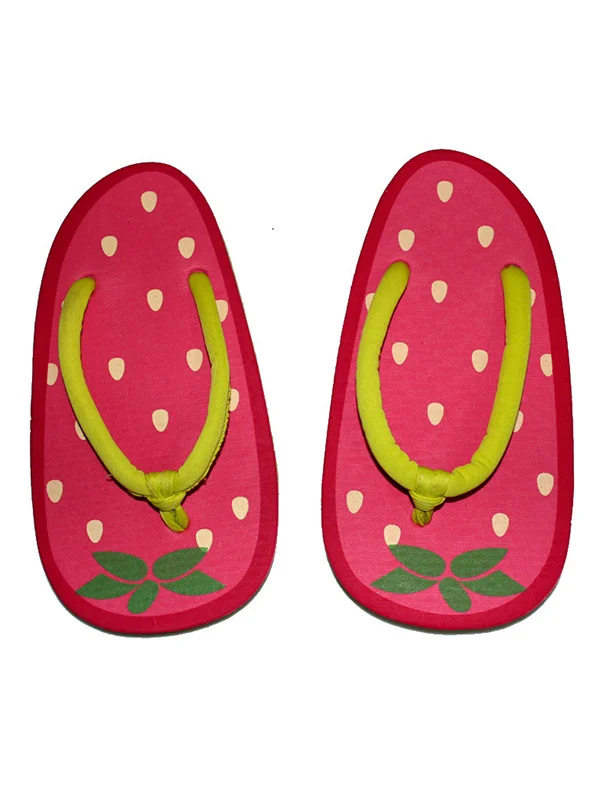 Summer Fruit Cartoon Cute Pattern Flat Shoes Flip Flops