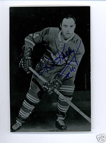 Red Kelly Maple Leafs Signed Autographed Postcard w JSA