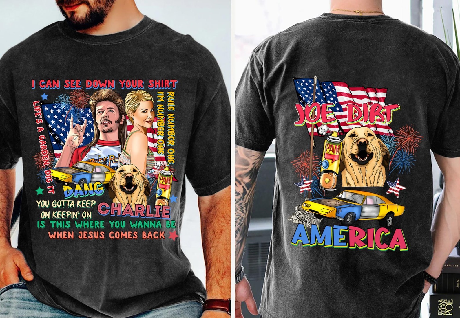Loveyoufancy Joe Dirt 4th Of July Merica Shirt, 4th Of July Joe Dirt Shirt, Men Women 4th Of July Tshirt