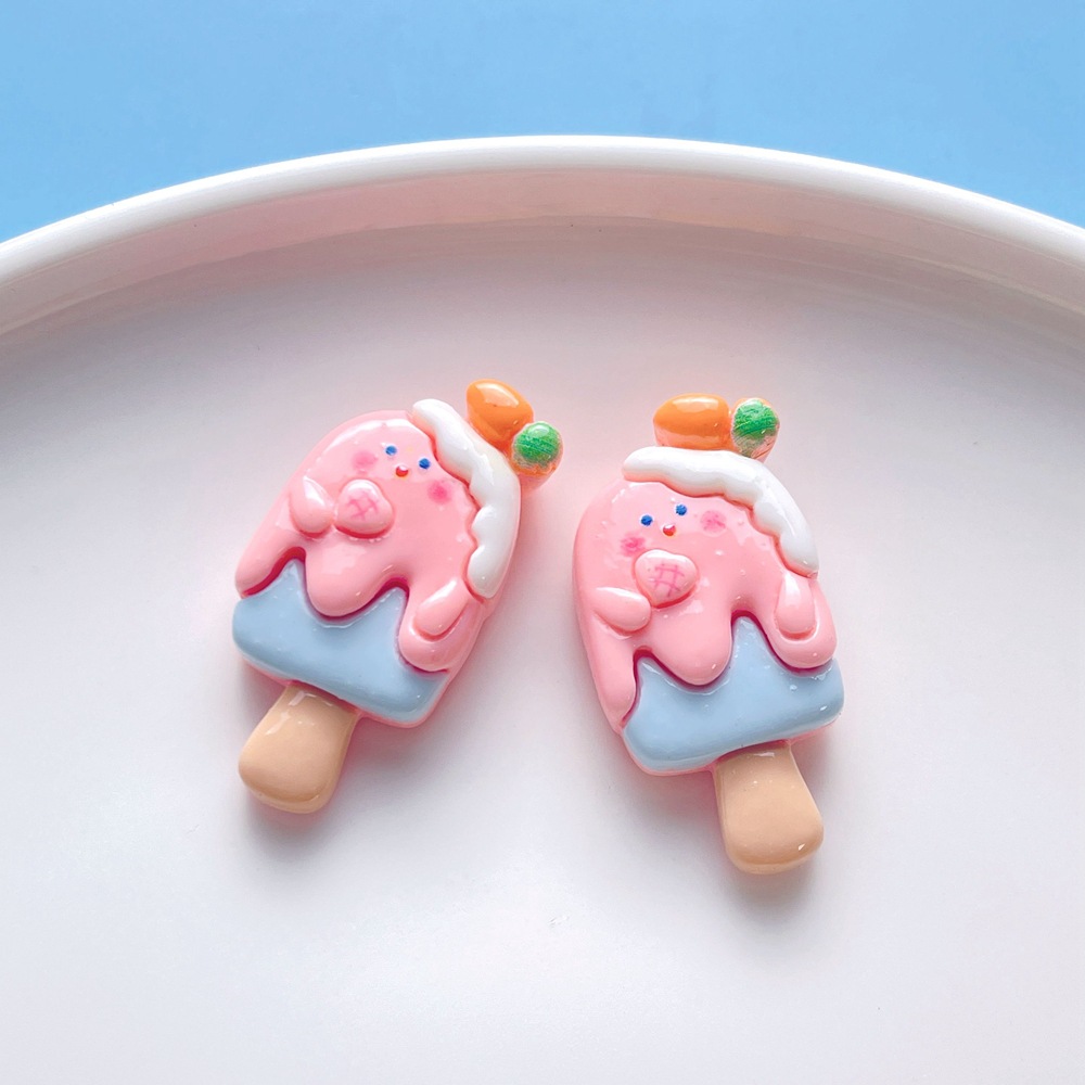 Mini Bunny Popsicle Resin Charms