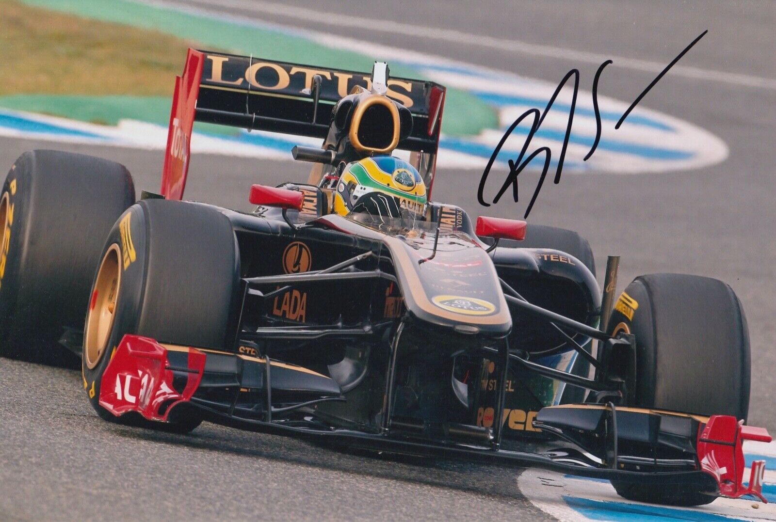 Bruno Senna Hand Signed 12x8 Photo Poster painting F1 Autograph Lotus Renault