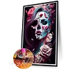 (40*60cm)Halloween Skull Girl - Full Round Drill Diamond Painting