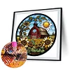 Diamond Painting -DIY Round Drill Sunflower House