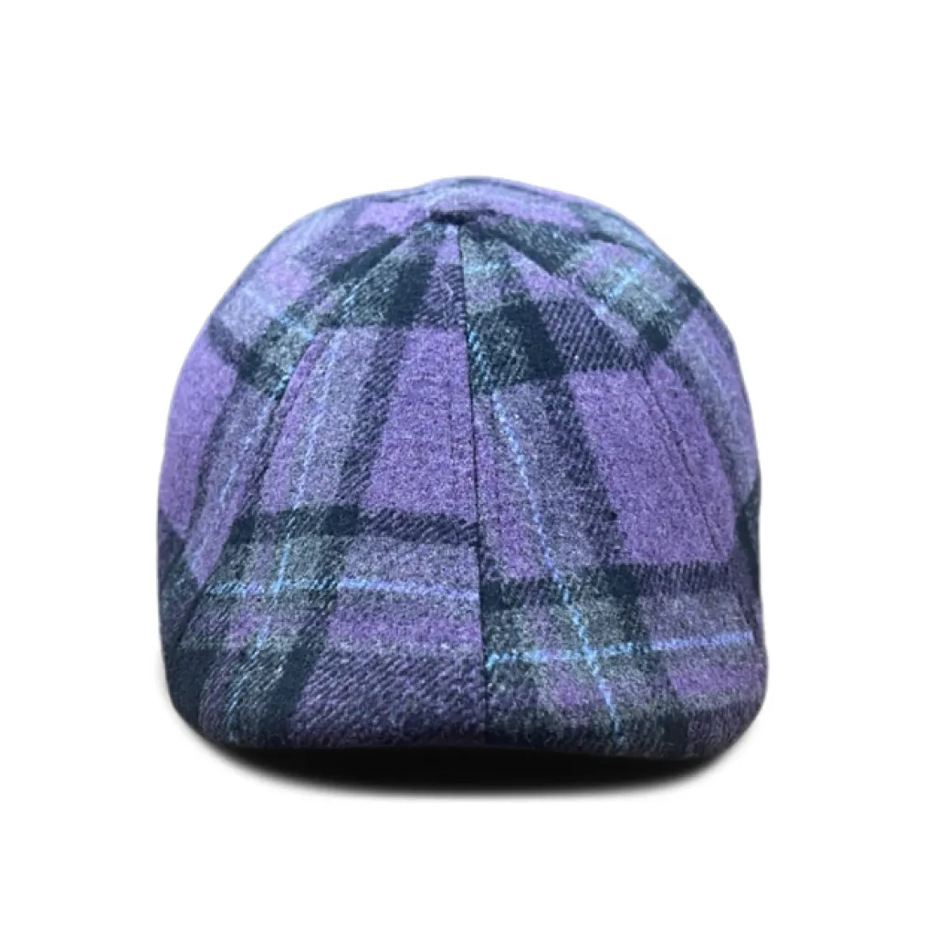 Hatsfashion-The Violet Rose Plaid Peaky   Cap - Purple Plaid