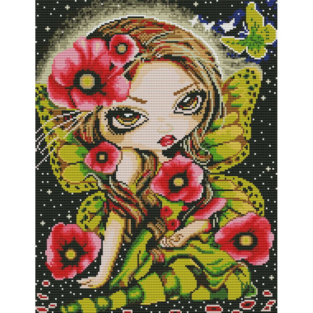 

Elf Girl - 11CT Stamped Cross Stitch - 40*50CM, 501 Original