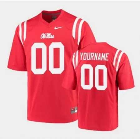 Men's Ole Miss Rebels Red Custom Stitched Jersey NJBX
