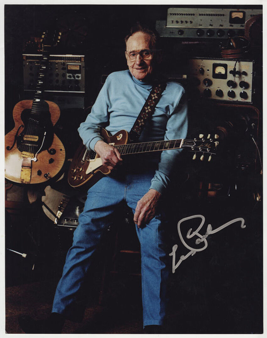 LES PAUL Autographed Photo Poster paintinggraph - Legendary Guitarist Star / Musician - preprint