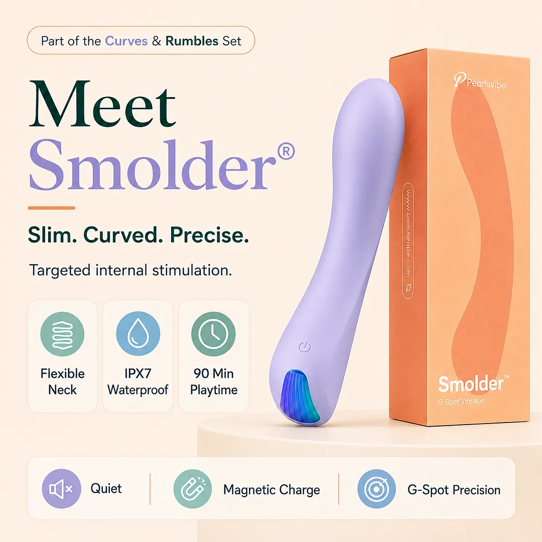 Curves & Rumbles Set - Pearlsvibe&reg; Smolder&reg; G-Spot Vibrator & Auryne&reg; Wand Massager