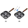 4-Cup Cast Iron Egg Frying Pan with Handle Pancake Pan Egg Cooker Fried Egg Pan