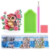 Rose et hibou-bricolage ornement