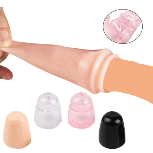 pornhint Pornhint Silicone Reusable Glans Sleeve Penis Extension Condom Foreskin Ring Men Sex Toy
