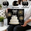 Cake DIY Pearl Art Diamond Painting Kit for Adults Home Decor 25x25cm With Frame