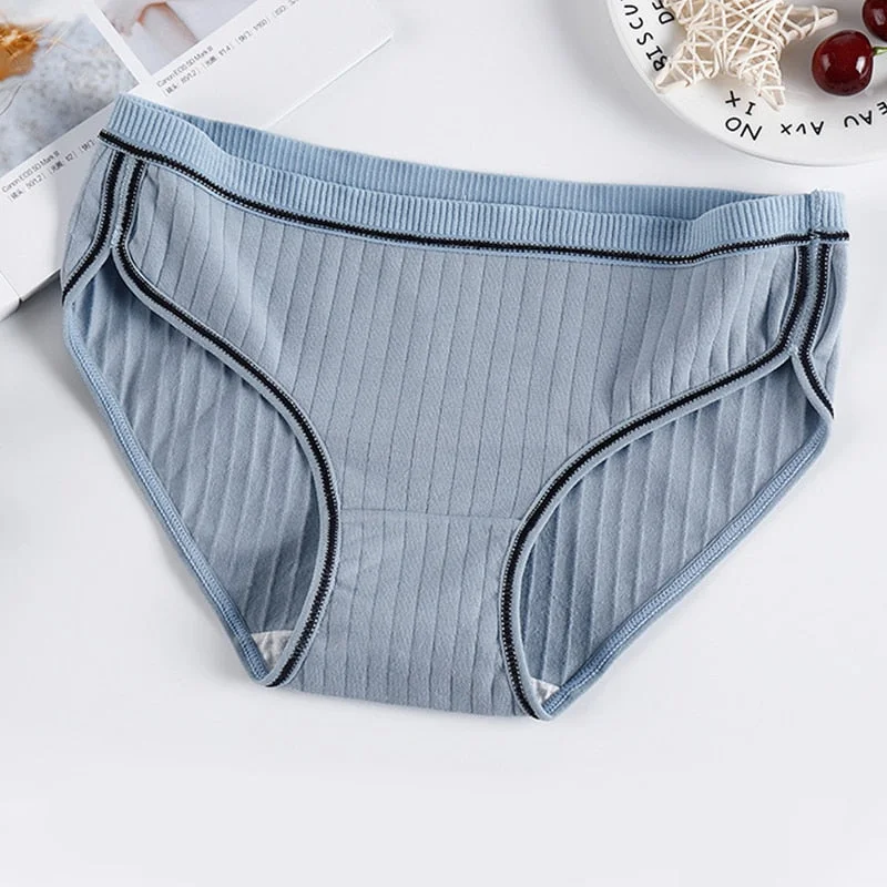 FallSweet Sexy  Cotton  Panties Women Briefs  Plus Size Lingerie M to 4XL Underwear Female Mid Waist