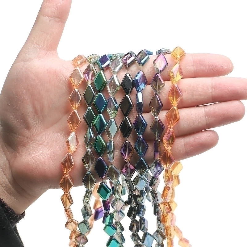 20 PCS/Package 11 * 15mm Glass Rhombus Beads