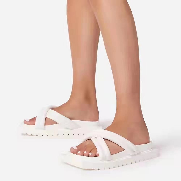 Gioiacombo™ Nuovi sandali flat incrociati con punta squadrata per l'estate