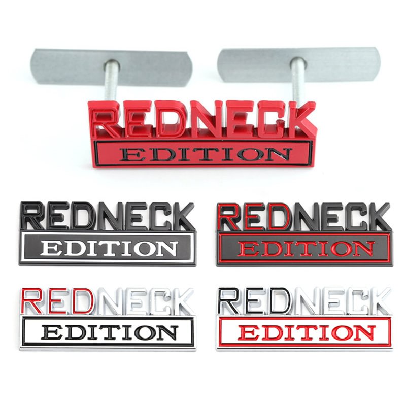 Redneck Edition Badge Emblem Hood Grille Sticker for Subaru Honda Jeep Ford Nissan Lexus voiturehub dxncar