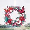 Couronne de fleurs et de papillons en per&ccedil;age et diamants d&rsquo;un seul c&ocirc;t&eacute;