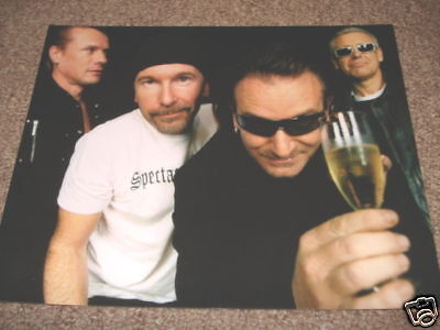 U2 Bono Edge Sexy Cool 8x10 Color Band Promo Photo Poster painting #3