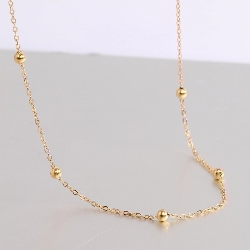 Minimalist Solid Color Stainless Steel Titanium Steel Plating Necklace