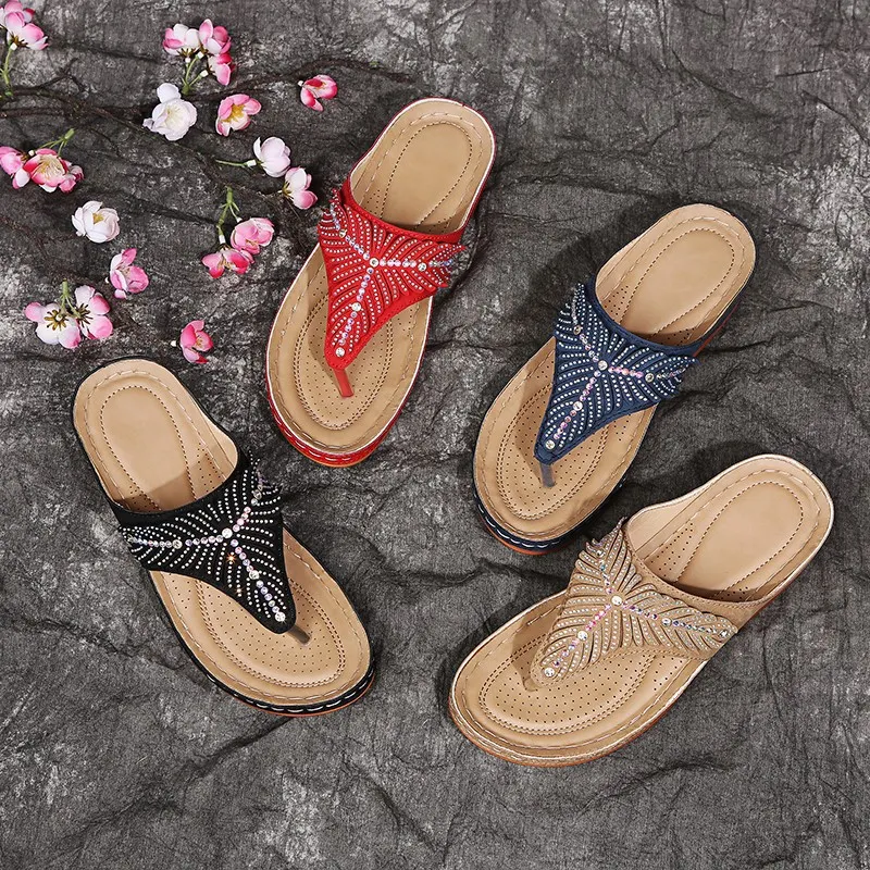 Yyvonne Slippers Large African Sandals Casual Light Flip-Flops And Casual Cold Slippers
