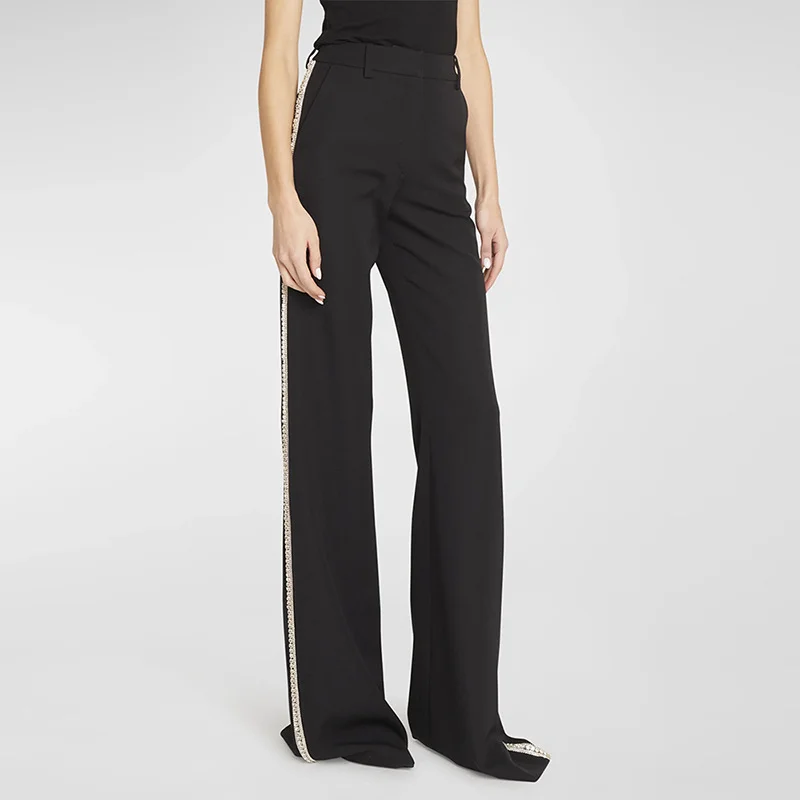 Nigikala Nigikala Star Fashion New Diamond Nail Bead Double Buckle Tud Suit Jacket Nail Drill Trousers