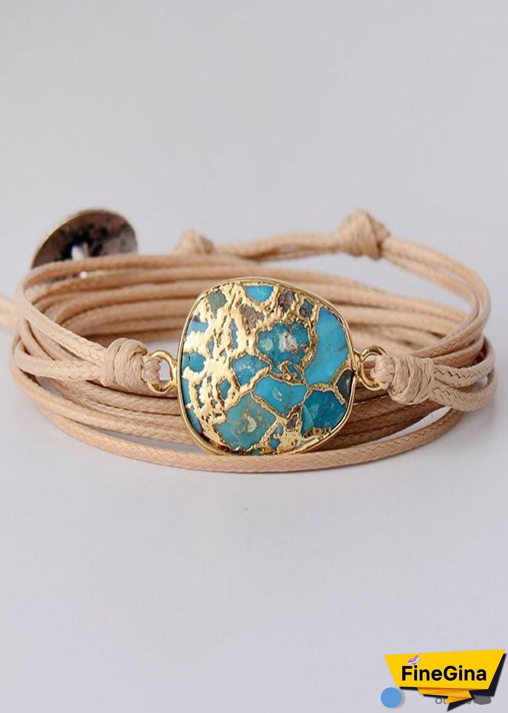 Boho Bracelet, Wrap Bracelet, Blue Turquoise