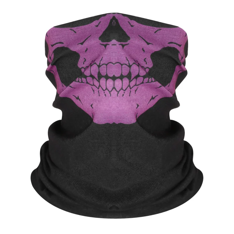 Creative magic turban outdoor skull print mask