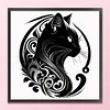 Silhouette - Cat-11CT Stamped Cross Stitch 40*40cm/15.75*15.75in tapestrymarket