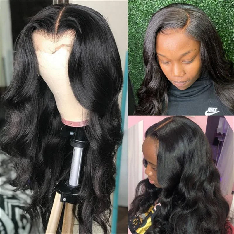 Black Brazilian Long Body Water Wave Wig