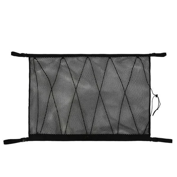 New SUV Ceiling Storage Pocket Car Roof Cargo Net Breathable Mesh Bag Auto Stowing Tidying Interior Accessories