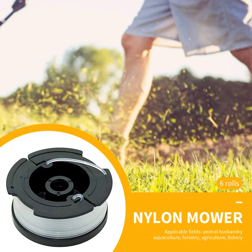 6 Rolls 30ft Replacement Spools Trimmer Line String AF-100 for Black Decker