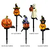 Solar Pumpkin Stake Light Resin Halloween Outdoor Garden Decorative Lamp
