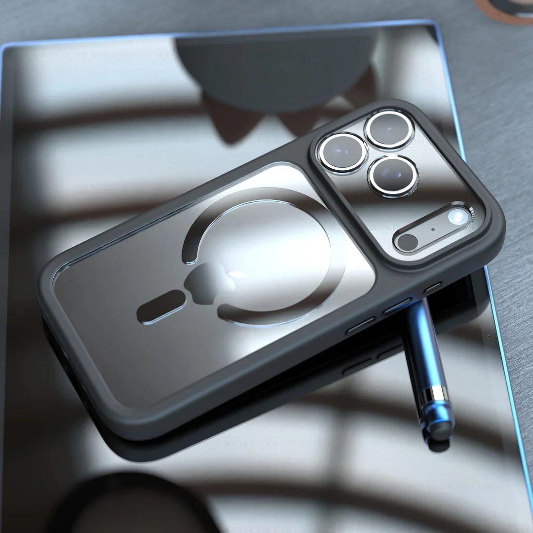 Suitable for iPhone 17 mobile phone case lens full package transparent magnetic Apple 17ProMax anti-fall protective cover cross-border