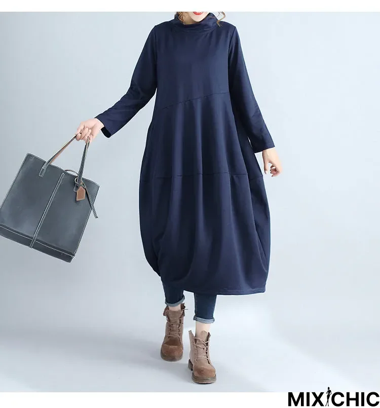 Fashion Plus Size Long Sleeve Hoodie Fall Dresses