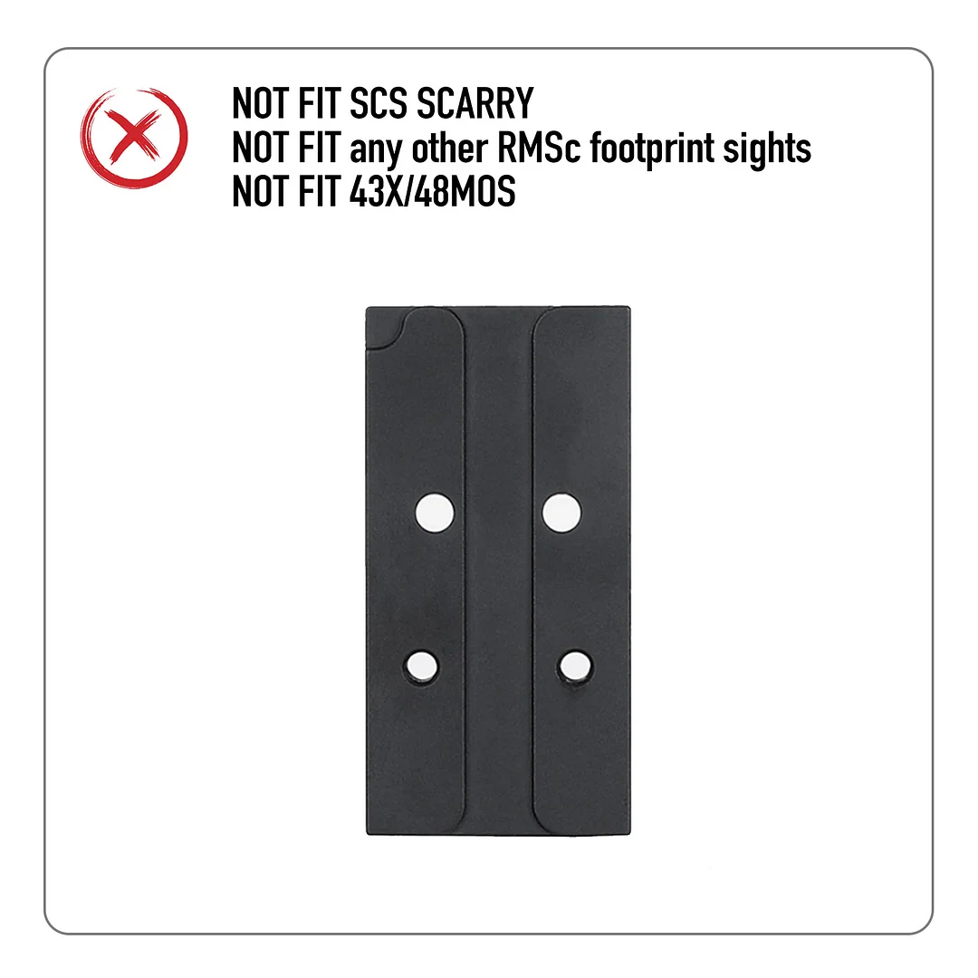 ohhunt® Red Dot GLOCK MOS Adapter Plate Compatible with Holosun 407K 507K EPS Carry and RD U1 CNC Machined from 6AL4V Titanium