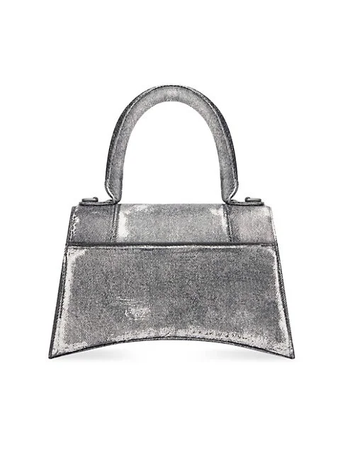 Balenciaga Hourglass Small Handbag in Printed Denim
